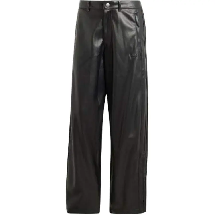 Adidas Originals ADIBREAK PREMIUM PLEATHER Leather Pants Women's Black