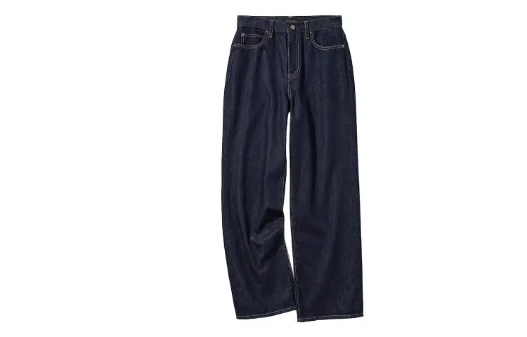 UNIQLO Jeans Women's Navy Blue Moderate Straight Fit Pants