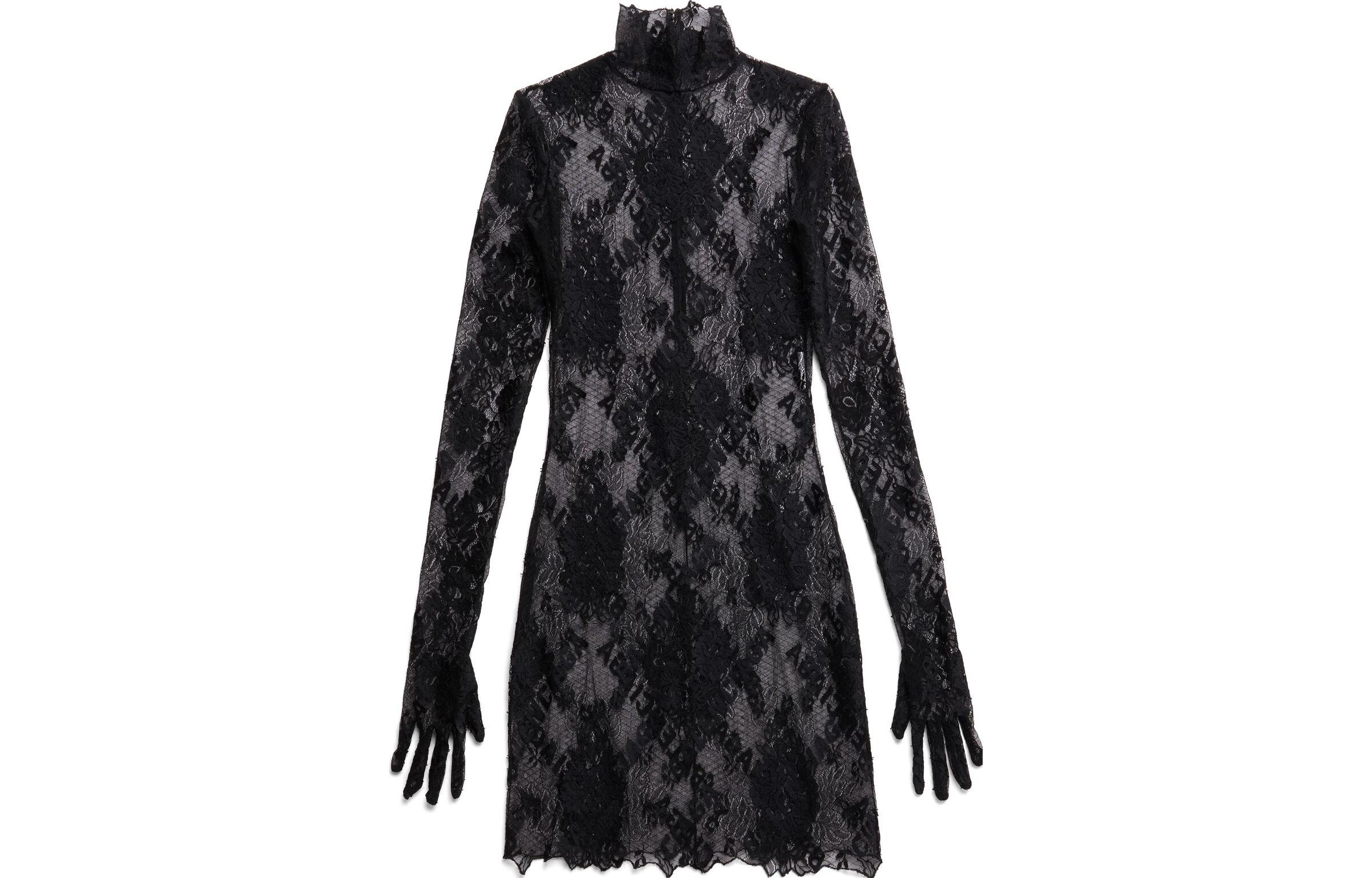 Balenciaga Allover Logo Glove Dress 'Black'