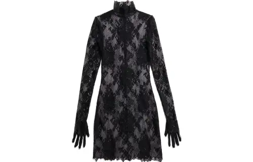 Balenciaga Allover Logo Glove Dress 'Black'