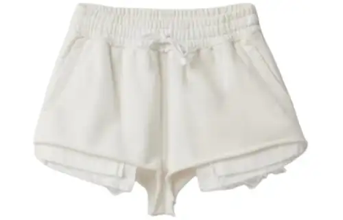 MIU MIU Embroidered Cotton Shorts Casual Shorts Women's White