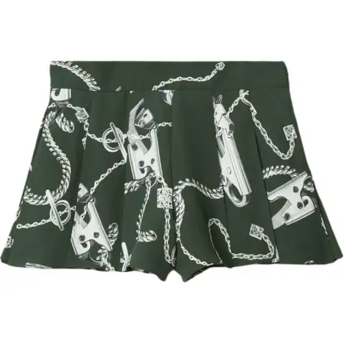 Burberry Graphic Printed Pleated Shorts