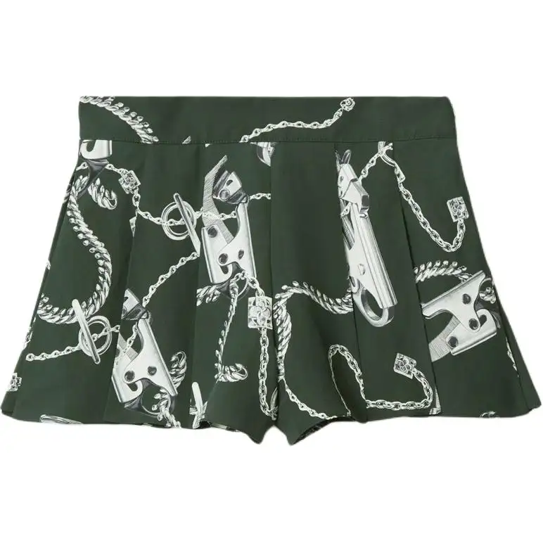 Burberry Graphic Printed Pleated Shorts