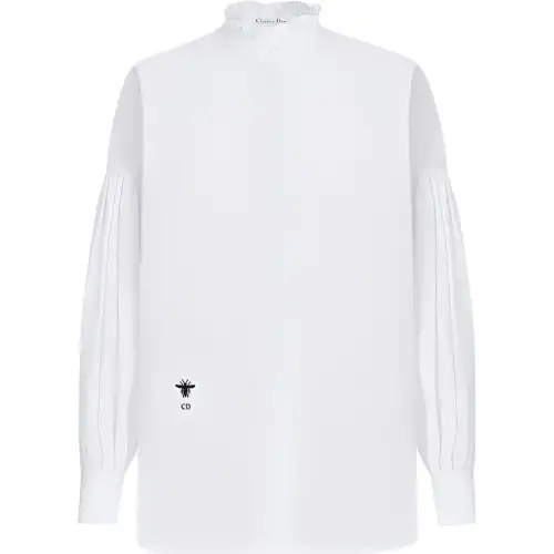 DIOR Shirts Women's White Stand Collar Moderate Other
