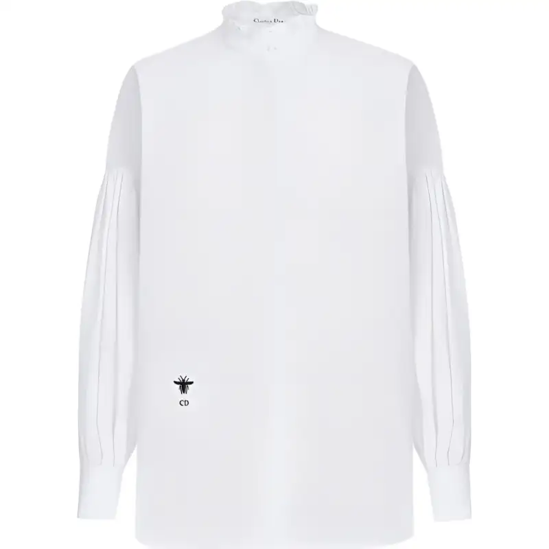 DIOR Shirts Women's White Stand Collar Moderate Other