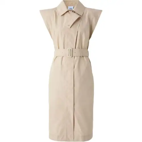 Burberry Sleeveless Dress Women's Beige