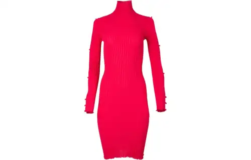 Bottega Veneta Long Sleeved Dress Women's Red