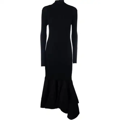 Bottega Veneta Long Sleeved Dress Women's Black