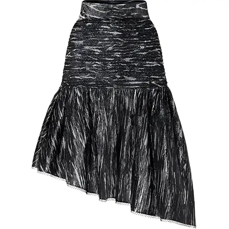 LOUIS VUITTON Casual Long Skirts Women's Black Moderate Mid Length Other