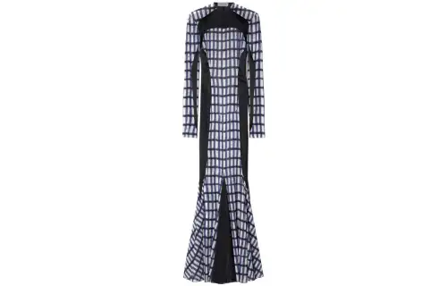 OFF-WHITE geometric-print maxi dress