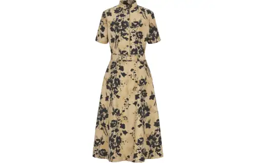 DIOR SS24 Short Sleeved Dress Women's Beige