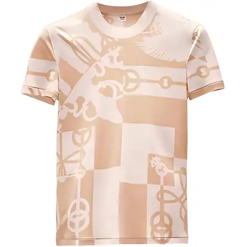HERMES Casual Suits Women's Khaki Crew Neck Moderate