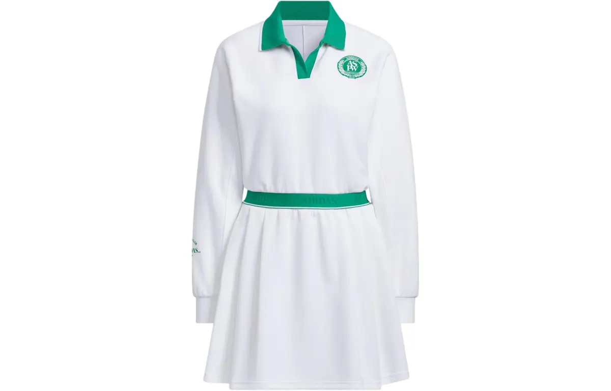 Adidas Verbiage Long Sleeve Dress Long Sleeved Dress Women's White