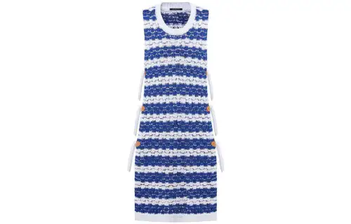 LOUIS VUITTON Sleeveless Dress Women's Blue