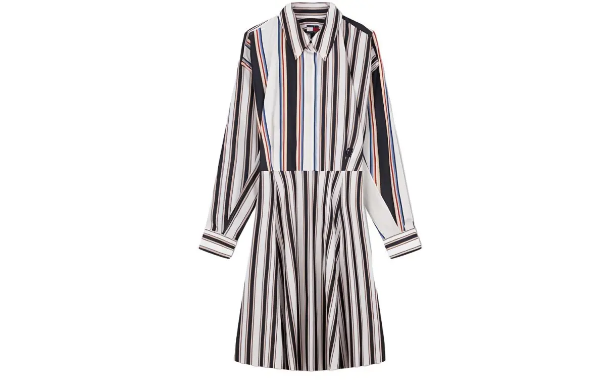 Tommy Hilfiger x CLOT Long Sleeved Dress Women's Navy Blue