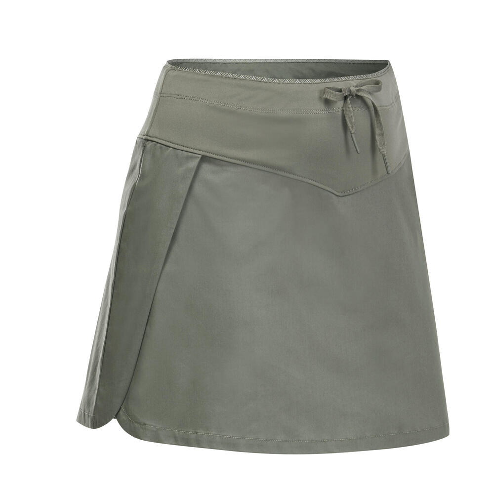 Decathlon DECATHLON NH500 QUECHUA solid color lightweight comfortable breathable quick-drying mid-waist three-quarter pants casual shorts women's khaki green