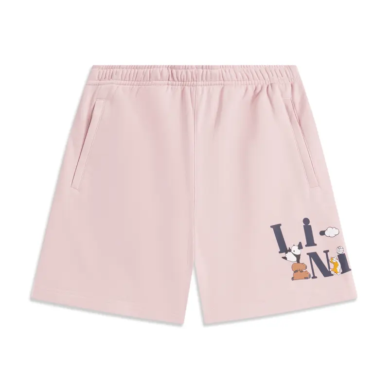 Li Ning Sports Life Collection Casual Shorts Women's Light Blush Pink
