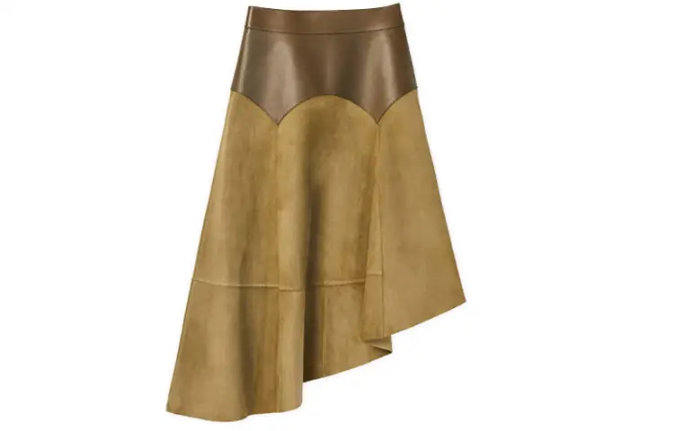 LOEWE SS21 Casual Long Skirt Women's Khaki Green