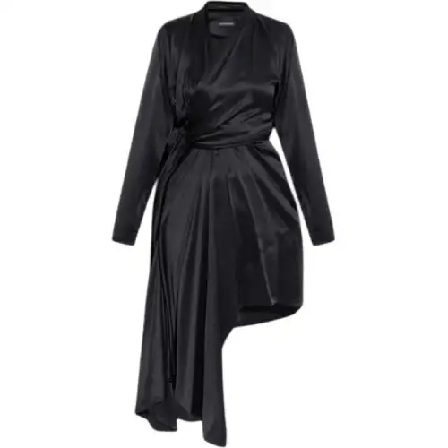 Balenciaga Draped Asymmetric Midi Dress