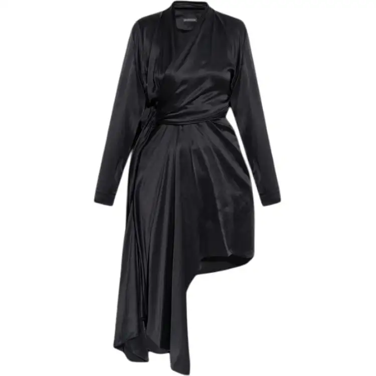 Balenciaga Draped Asymmetric Midi Dress