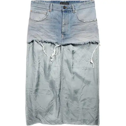 Balenciaga Ripped Off Denim Skirt