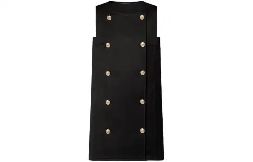 LOUIS VUITTON Double-Breasted Satin Dress