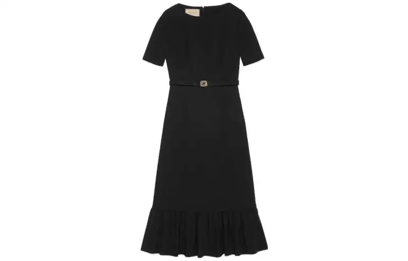 GUCCI Short Sleeved Dress Women's Black