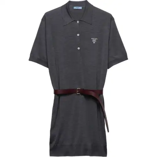 PRADA Belted Polo Dress