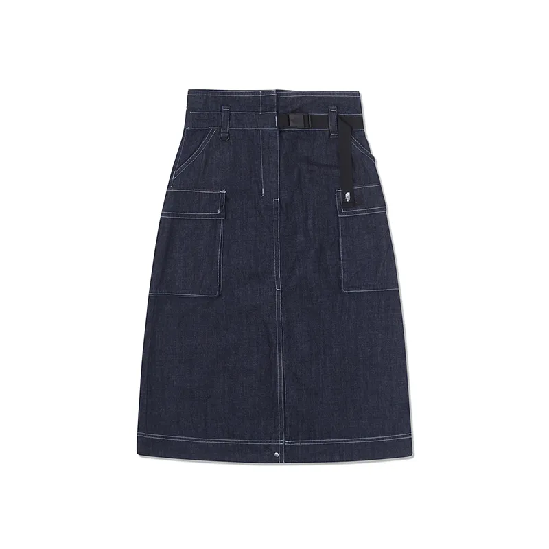 THE NORTH FACE Urban Exploration Denim Long Skirt Women's Navy Blue