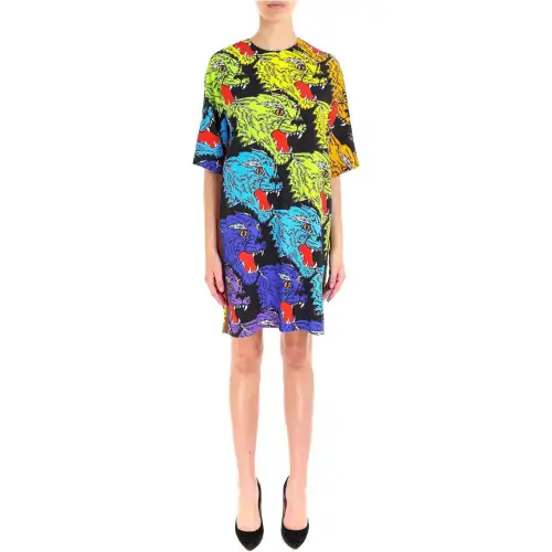 GUCCI Short Sleeved Dress Women's Multicolor