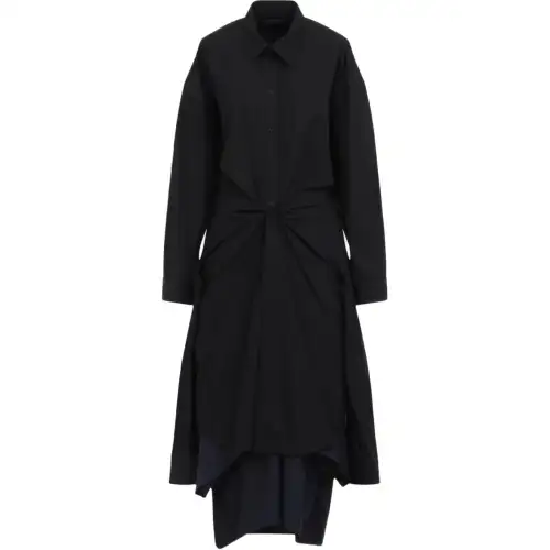 Balenciaga Collared Gathered Long Shirt