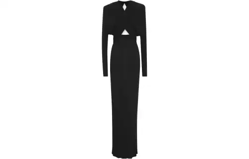 SAINT LAURENT Long Sleeved Dress Women's Black