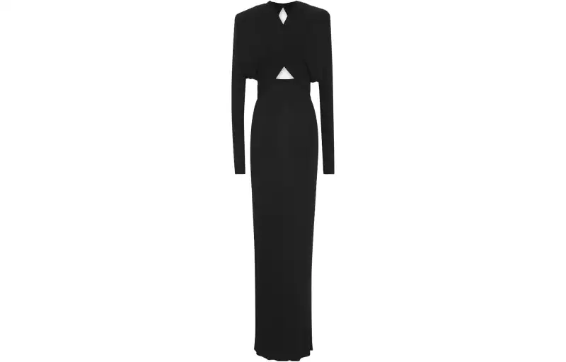 SAINT LAURENT Long Sleeved Dress Women's Black