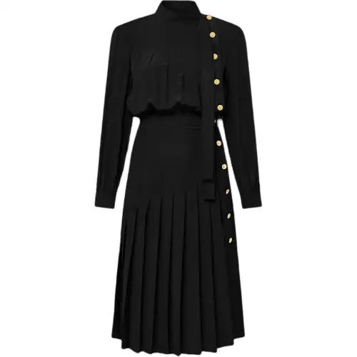 LOUIS VUITTON Long-Sleeved Pleat Dress