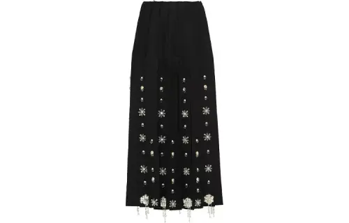 PRADA Casual Long Skirts Women's Black Moderate Mid Length A Line Skirt