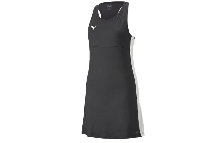 PUMA Teamliga Sleeveless Dresses Women's Black Crew Neck Moderate Mid Length