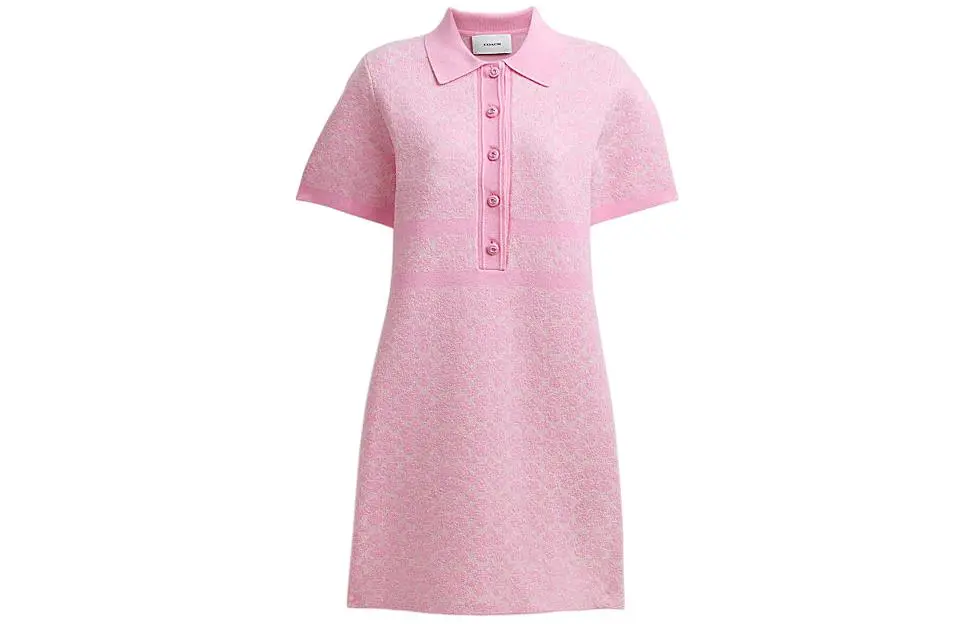 COACH SS24 Short Sleeved Dress Women's Pink