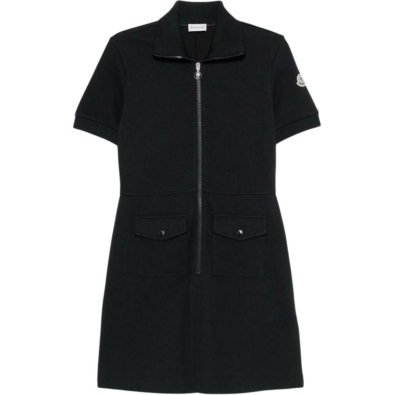Женское платье Moncler Короткий рукав (темно-синее)