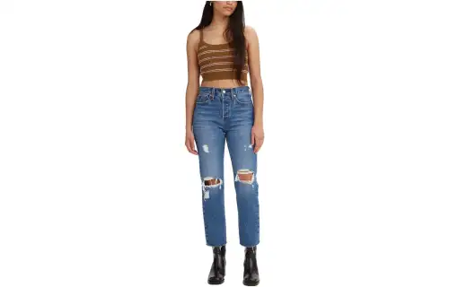 Levis Jeans Women's Blue Moderate Ripped Pants