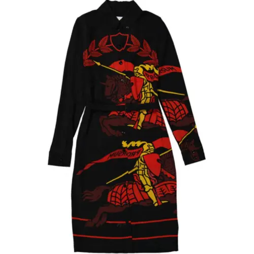 Burberry Long Sleeved Dress Women's Red