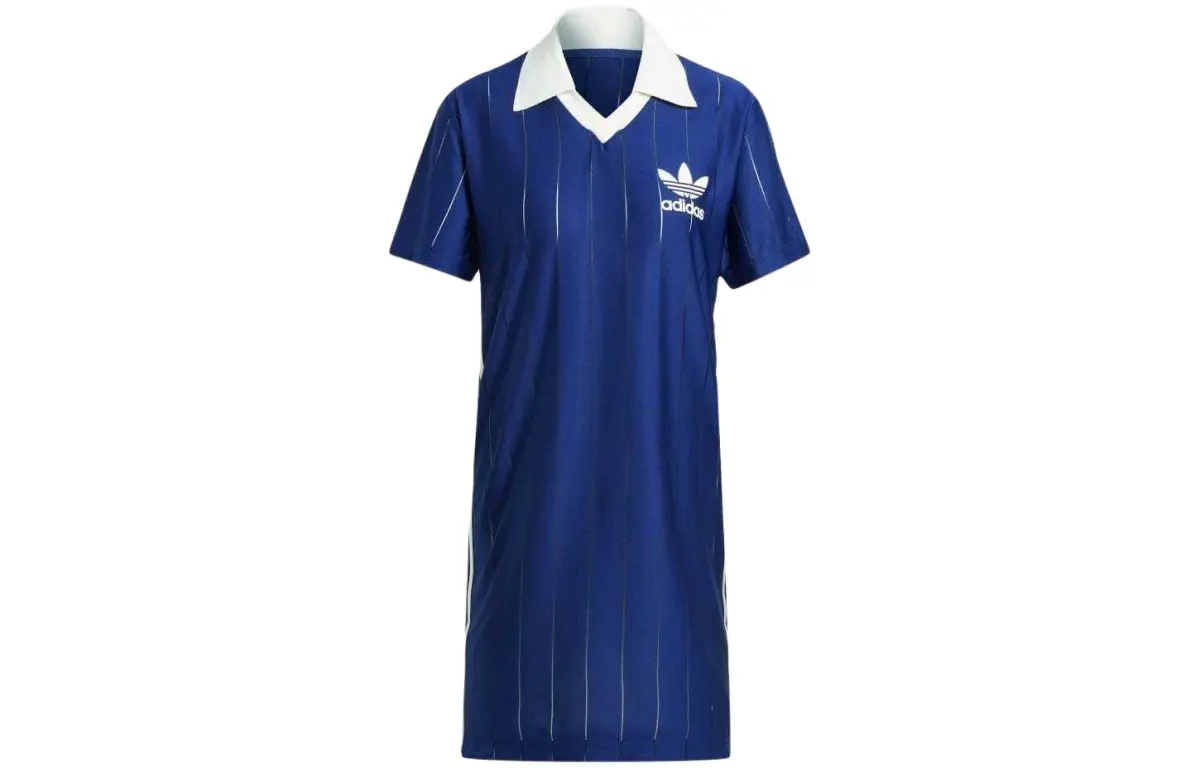 Adidas Originals Knit Collar Short Sleeve Dress