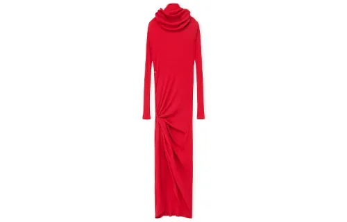LOEWE Long Sleeved Dresses Women's Red Moderate Long