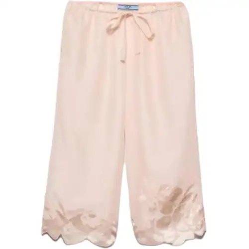 PRADA Embroidered Silk Bermuda Shorts