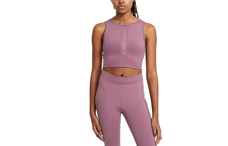 Nike Sleeveless Sports Shirts Women's Light Mulberry Red Moderate Straight Fit