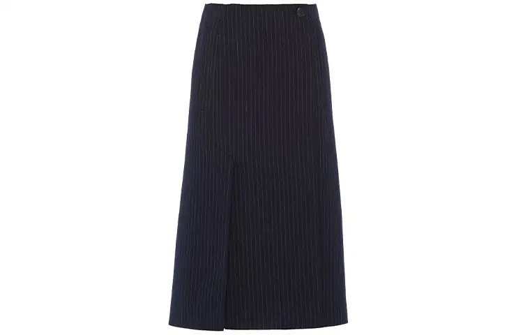 PRADA Casual Long Skirts Women's Navy Moderate Mid Length A Line Skirt