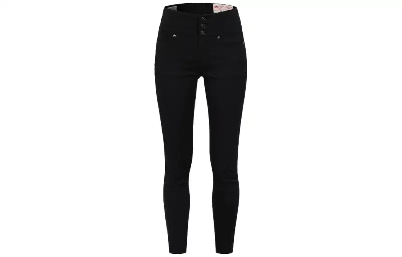 EVISU Jeans Women's Black Moderate Slim Fit Pants