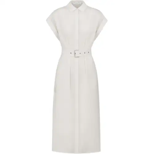 DIOR Short Sleeved Dress Women's White