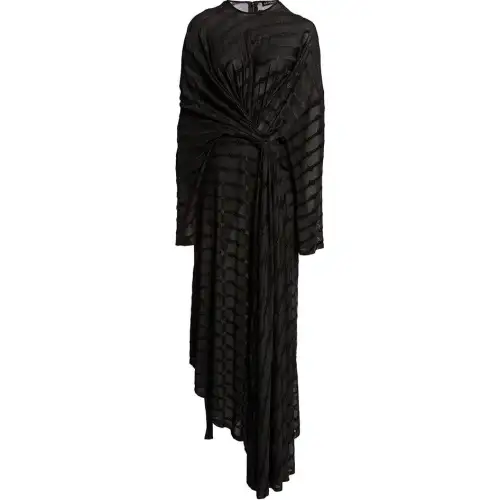 Balenciaga SS23 Long Sleeved Dress Women's Black