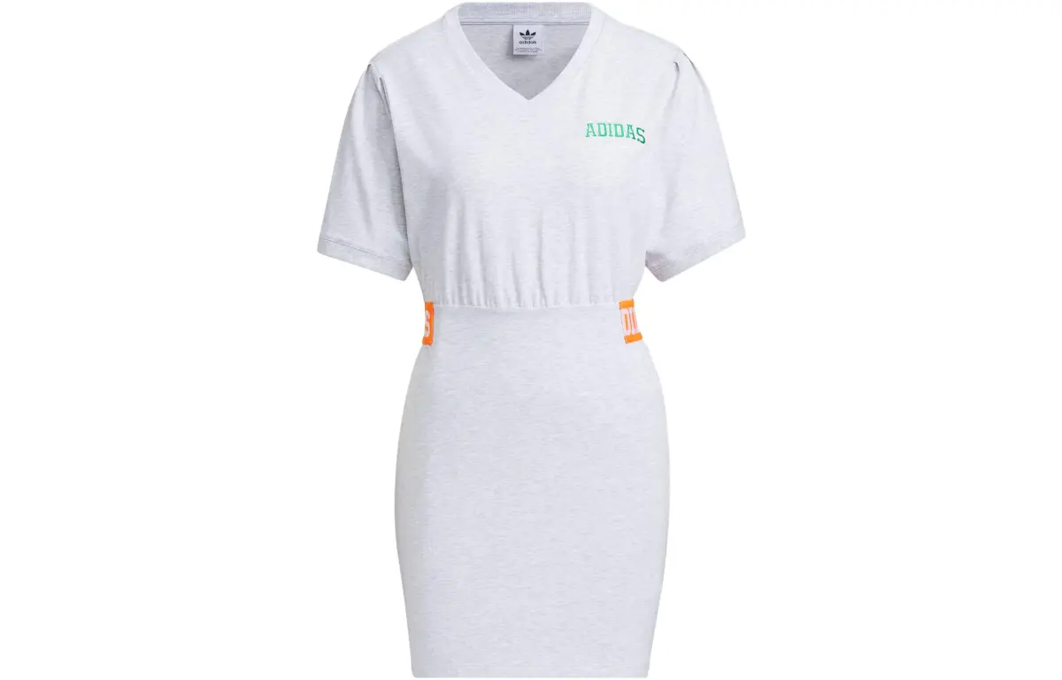 Adidas Originals Short Sleeved Dress Women's Light Heather Gray