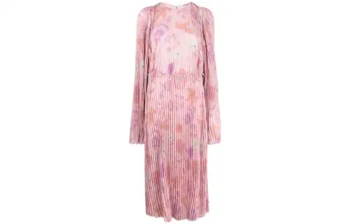 Balenciaga Long Sleeved Dress Women's Pink